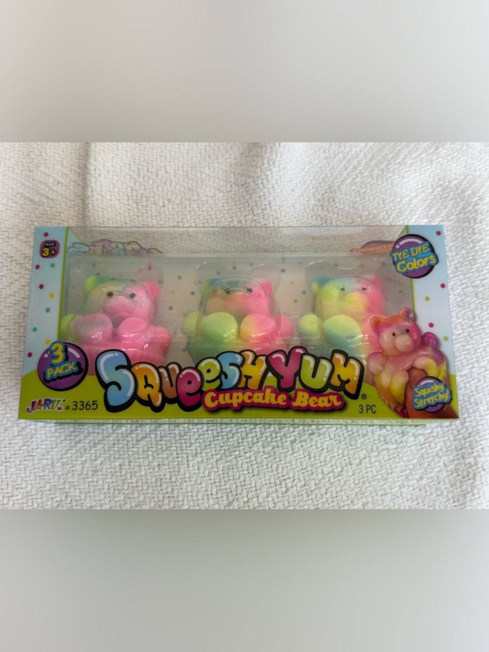 Squueshy Yum Cupcake Bear Tye-Dye Toy Set - 3-Pack (Five Below)